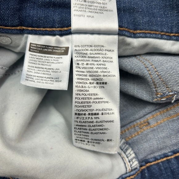 Levi's 311 Womens Jeans 32 Blue Denim Shaping Skinny Mid Rise Stretch Medium - Picture 12 of 14